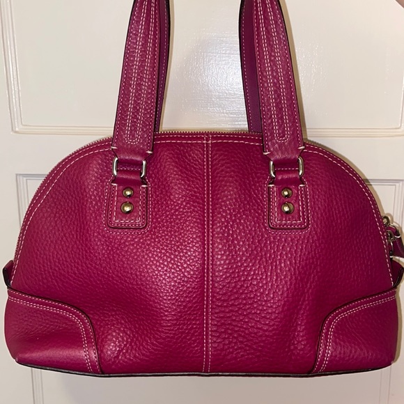 COACH HAMPTONS DOME BARBIE PINK LEATHER HANDBAG PURSE BAG K0993-F13963 - Picture 5 of 17